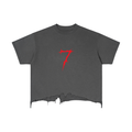 Vintage Wash Boxy Distressed Hem T-Shirt