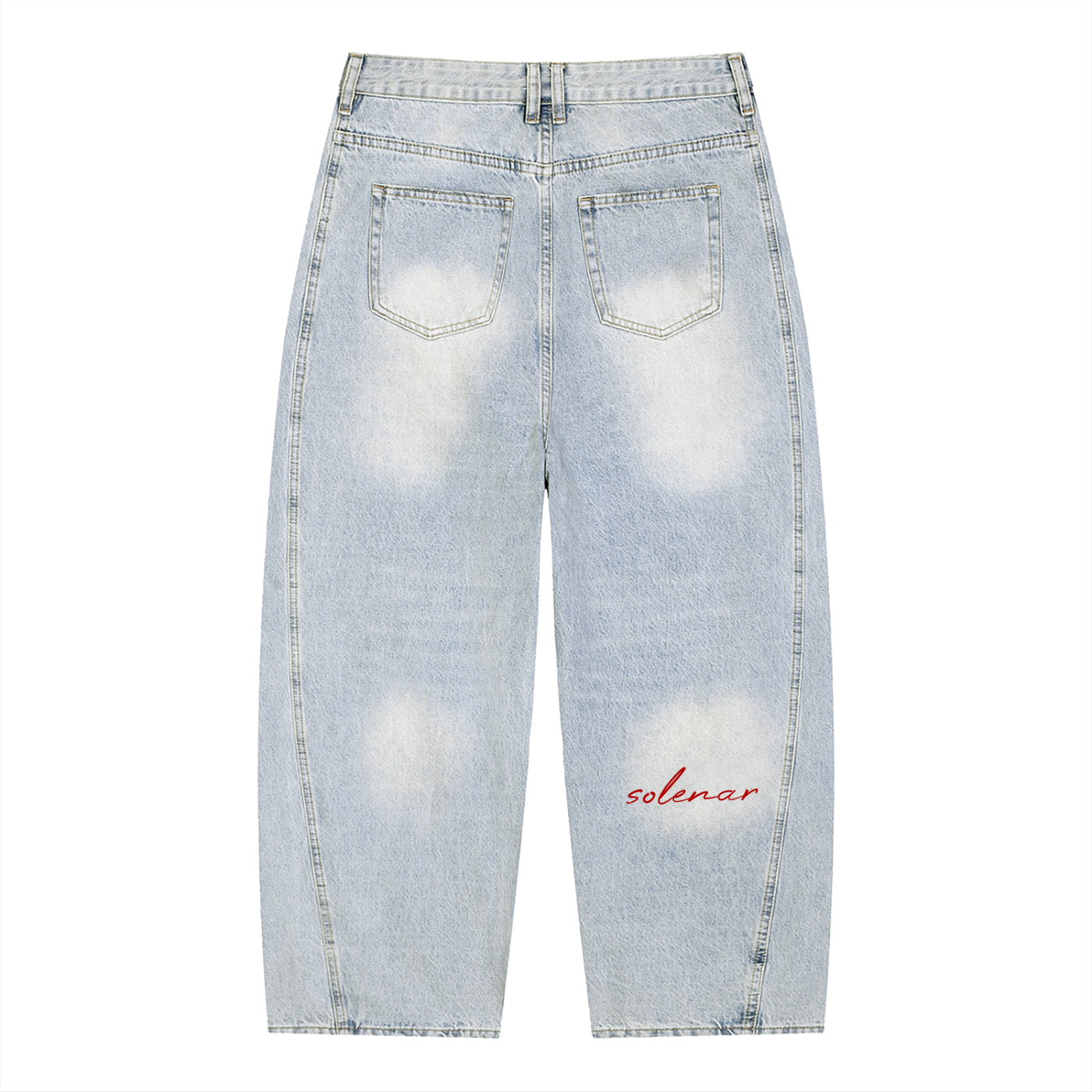 Men's Vintage Wash Sunfade Barrel Leg Jeans