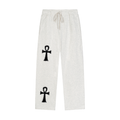 Ankh Solid Color Straight-Leg Sweatpants