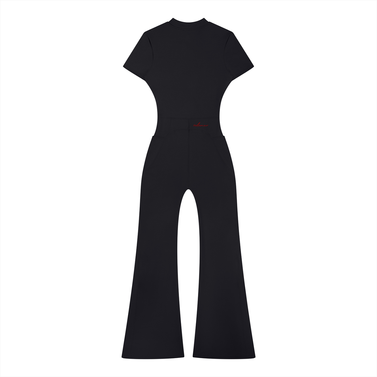 Women’s Tight Flared Leg Quarter-Zip Jumpsuit