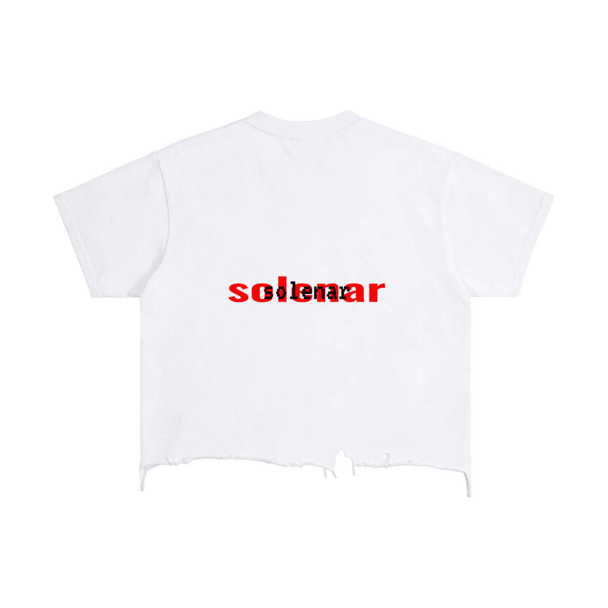 Hands EYE Vintage Wash Boxy Distressed Hem T-Shirt