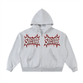 Fleeced Full-Zip Boxy Hoodie
