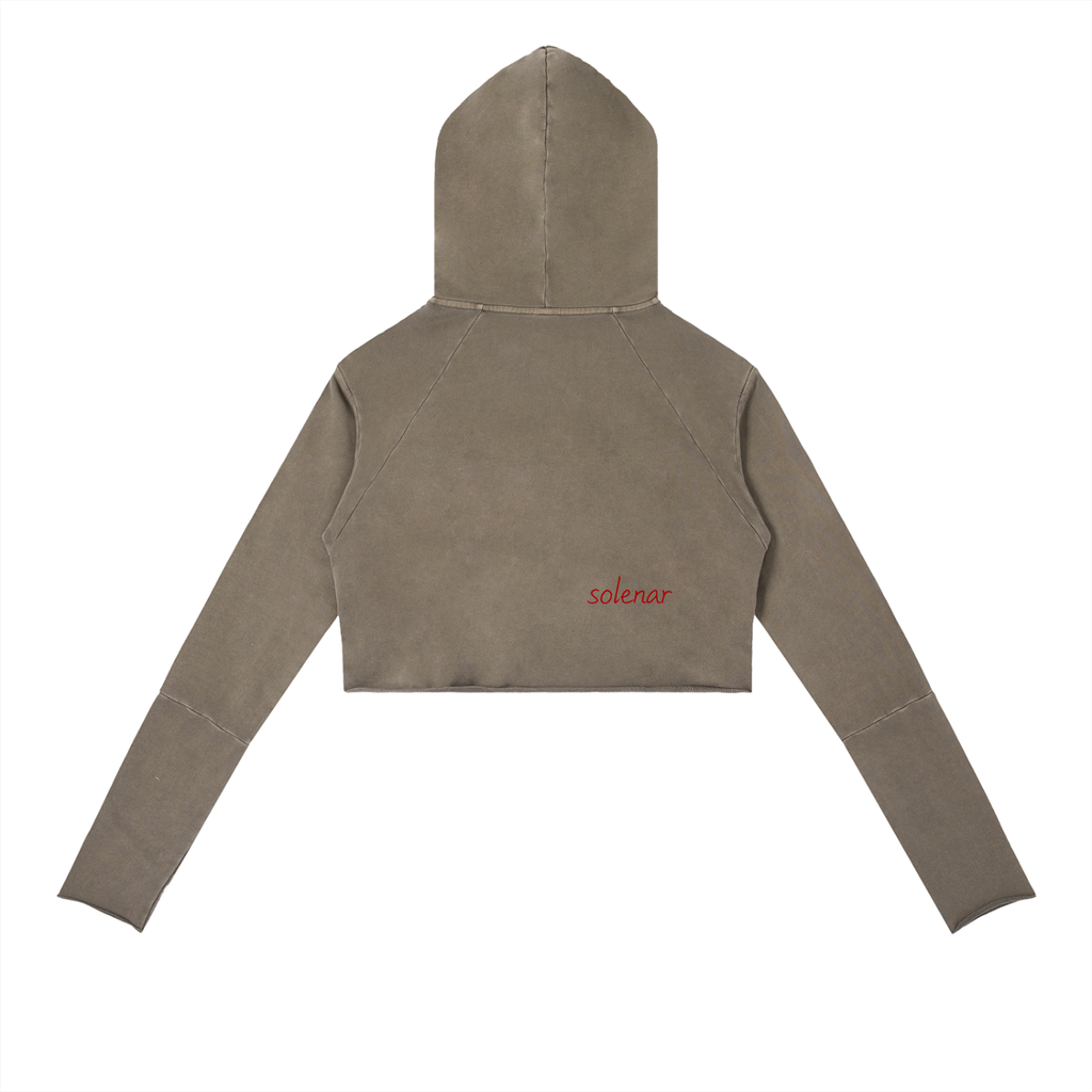 Woman's Vintage Washed Raw Edge Hoodie