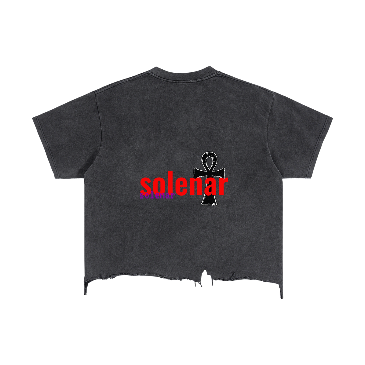 Vintage Wash Boxy Distressed Hem T-Shirt