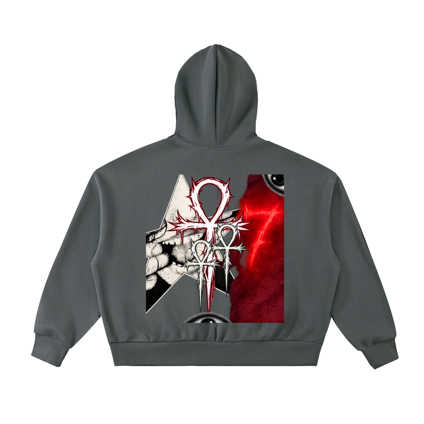 Fleeced Full-Zip Boxy Hoodie