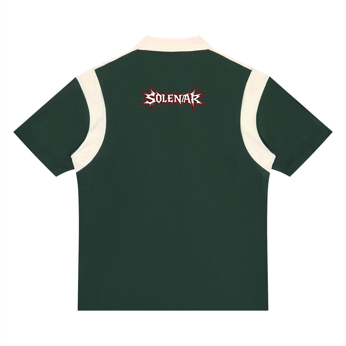 Unisex Color Block Quarter Zip Polo Shirt