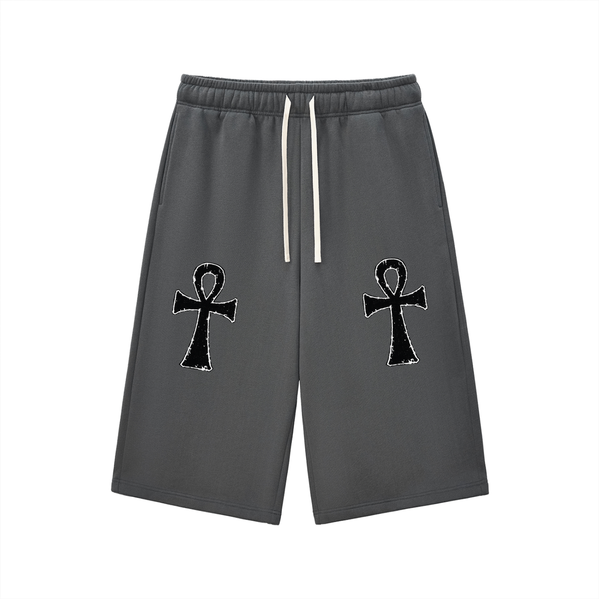Ankh Relaxed Drawstring Three-quarter Sweatpants