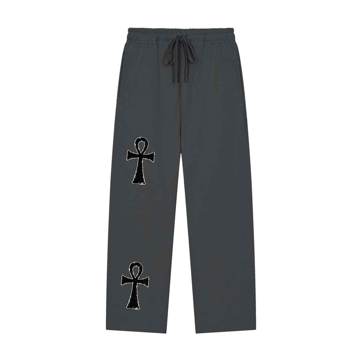 Ankh Solid Color Straight-Leg Sweatpants
