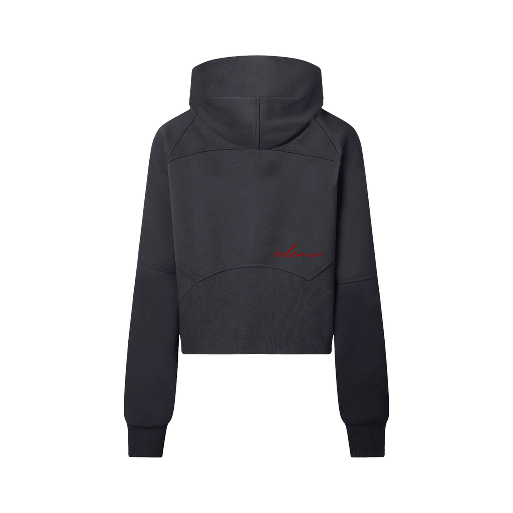 Woman Cropped Half-Zip Hoodie