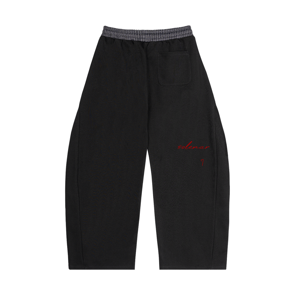 Plaid Waistband Barrel Sweatpants