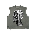 Distressed Grommet Eyelet Tank Top