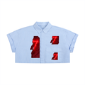 Women’s Striped Boxy Cropped Shirt