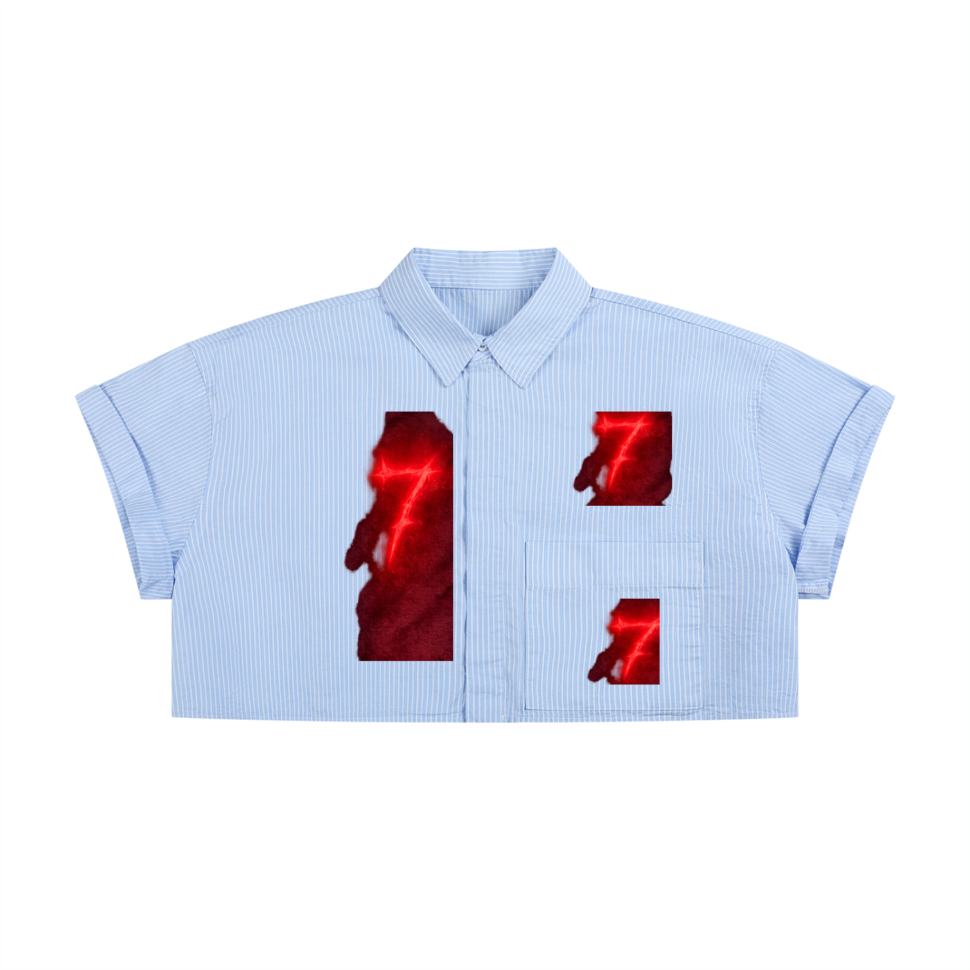 Women’s Striped Boxy Cropped Shirt