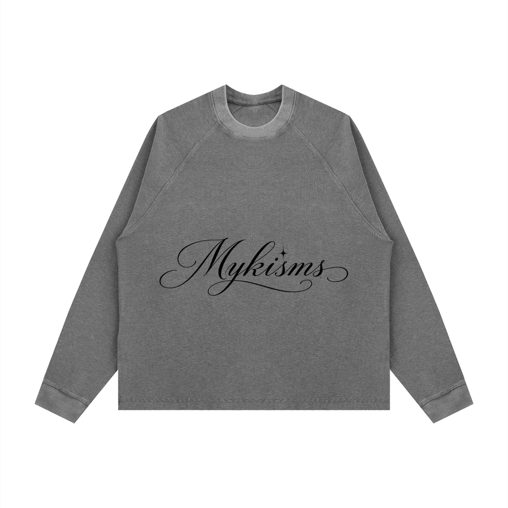 mykisms Vintage Wash Boxy  Waffle T-Shirt