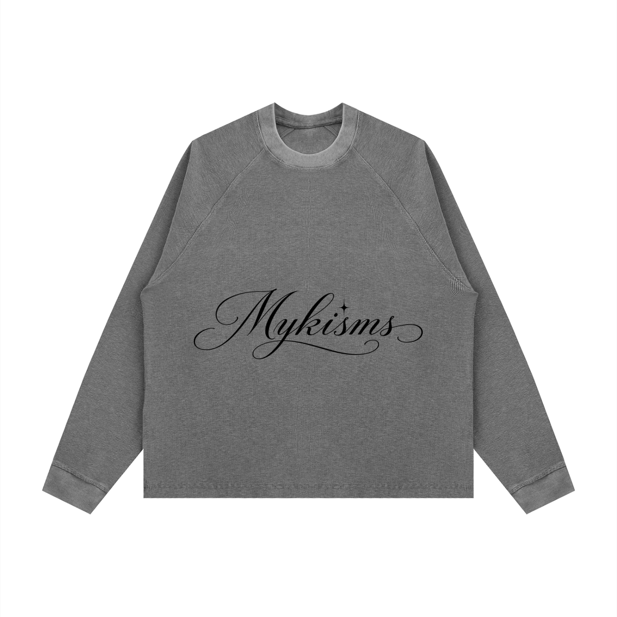 mykisms Vintage Wash Boxy  Waffle T-Shirt