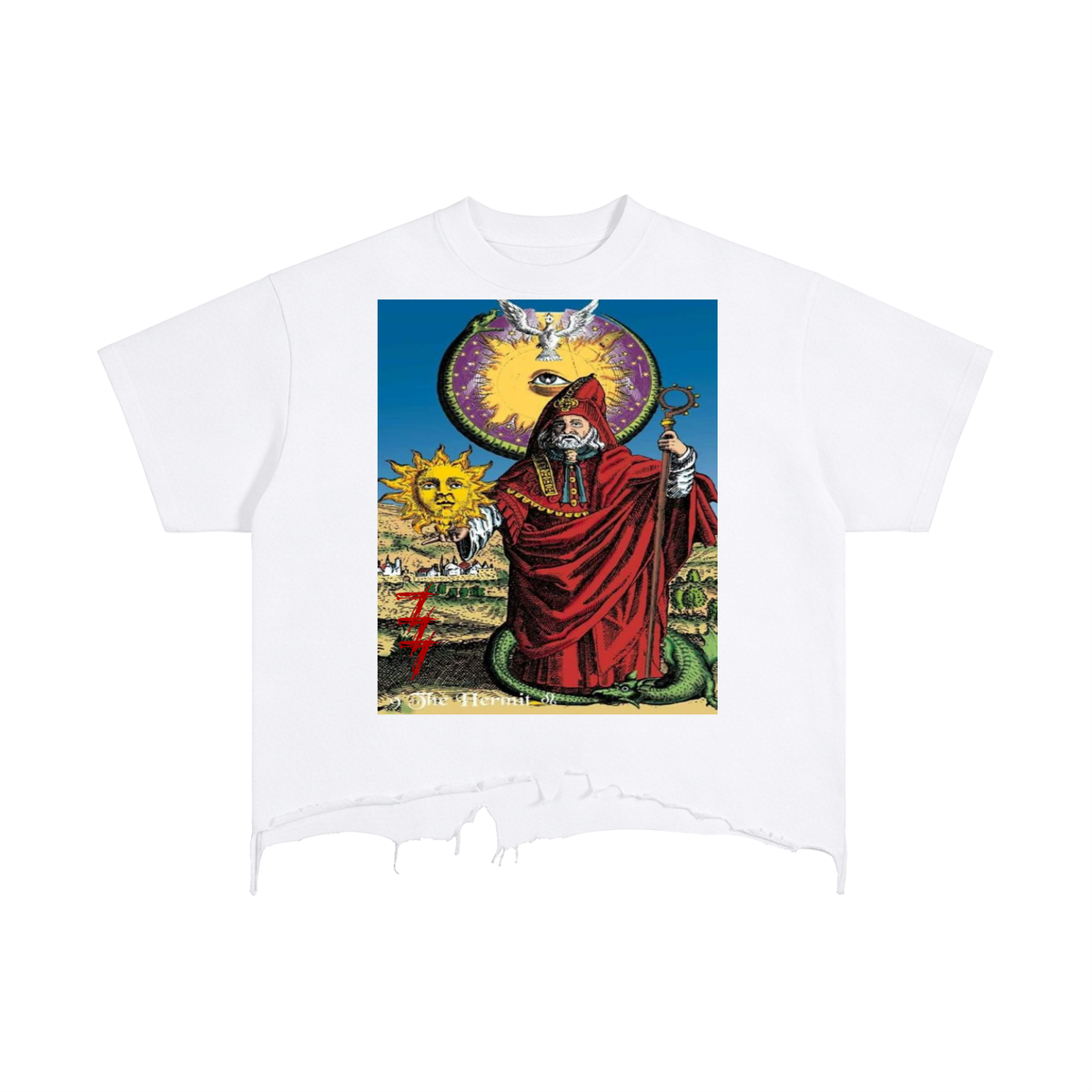 Hermit Distressed Hem T-Shirt