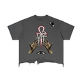 Vintage Wash Boxy Distressed Hem T-Shirt