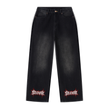 Men's Vintage Wash Wide Leg Jeans