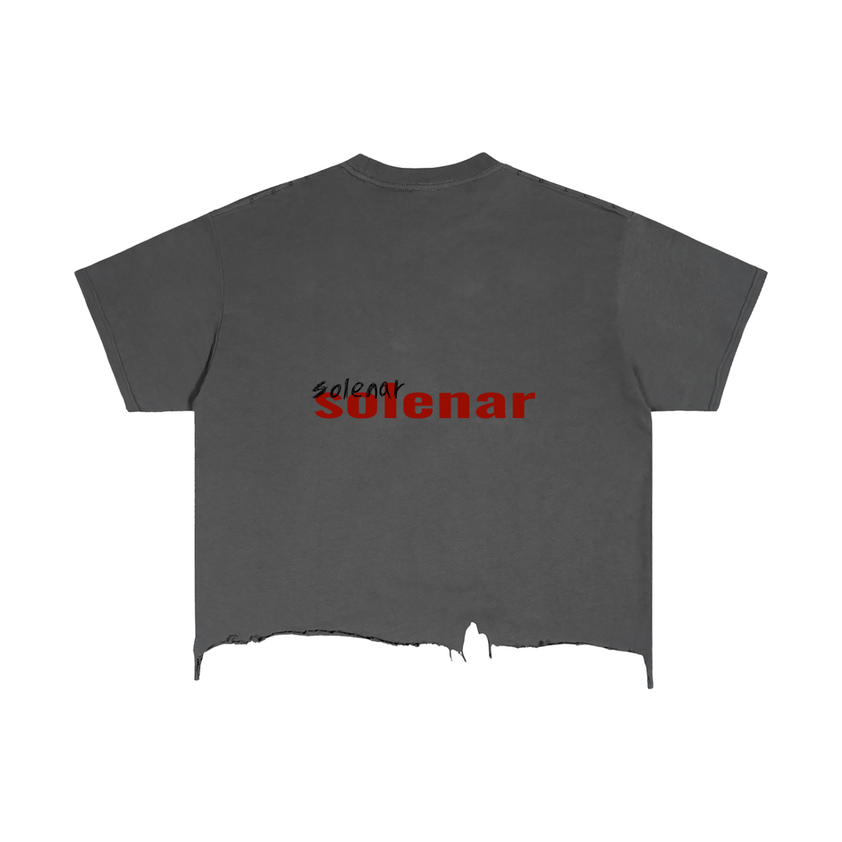 Puzzle eye Distressed Hem T-Shirt