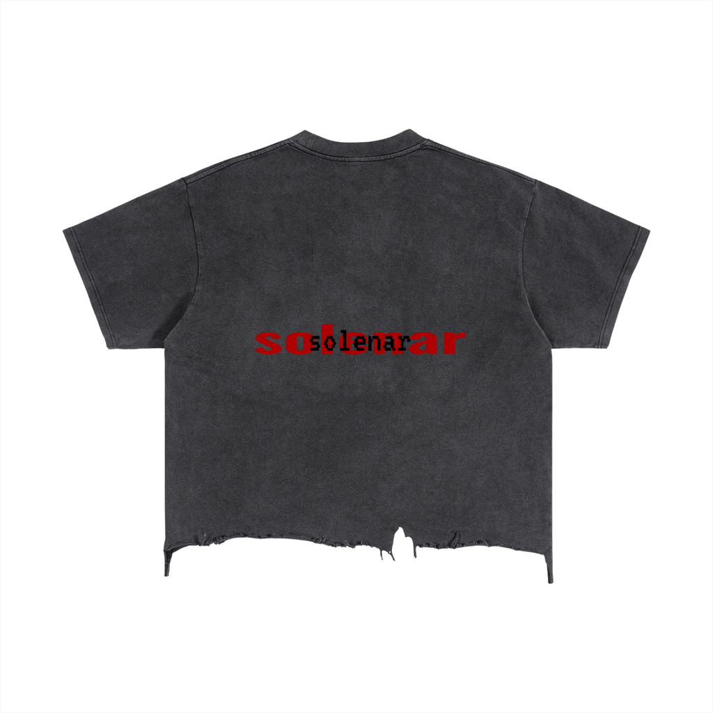 Mixed Man Distressed Hem T-Shirt