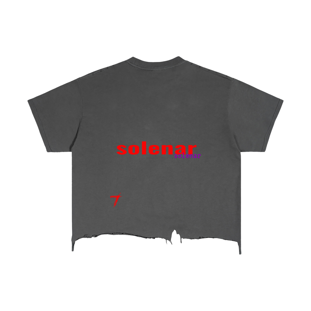 Vintage Wash Boxy Distressed Hem T-Shirt