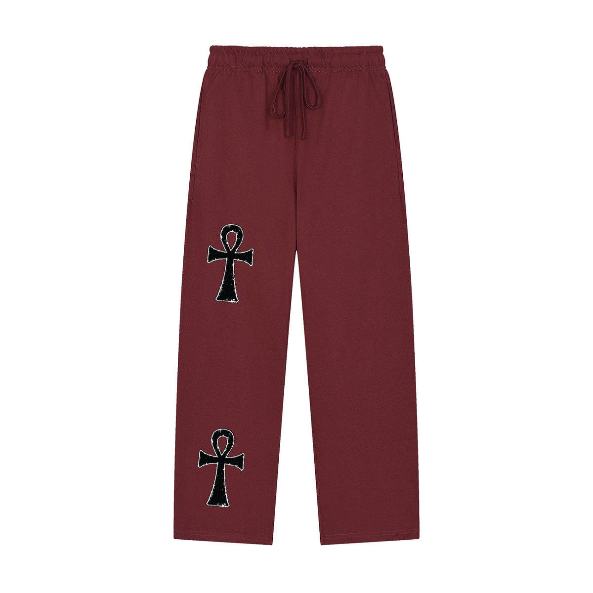 Ankh Solid Color Straight-Leg Sweatpants