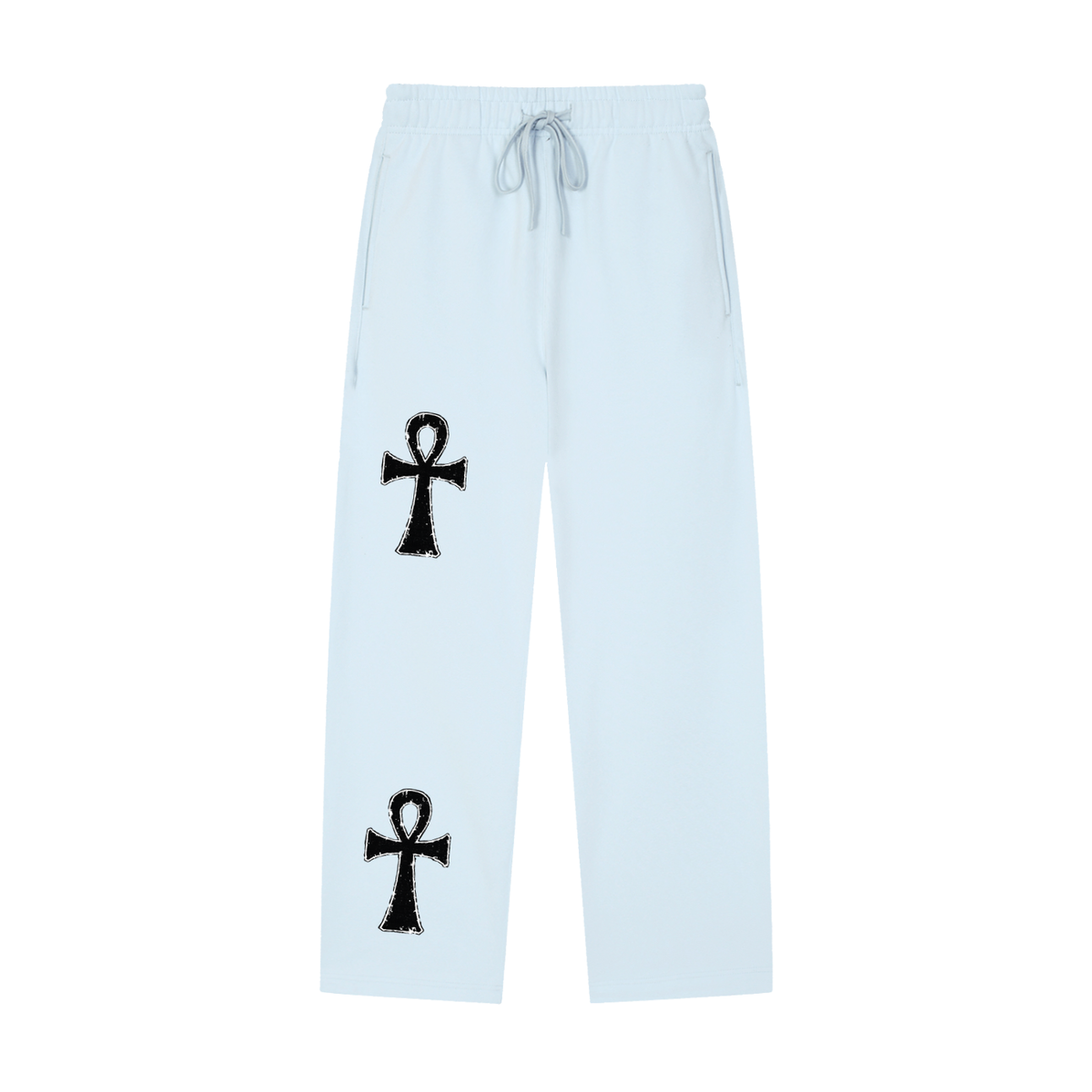 Ankh Solid Color Straight-Leg Sweatpants