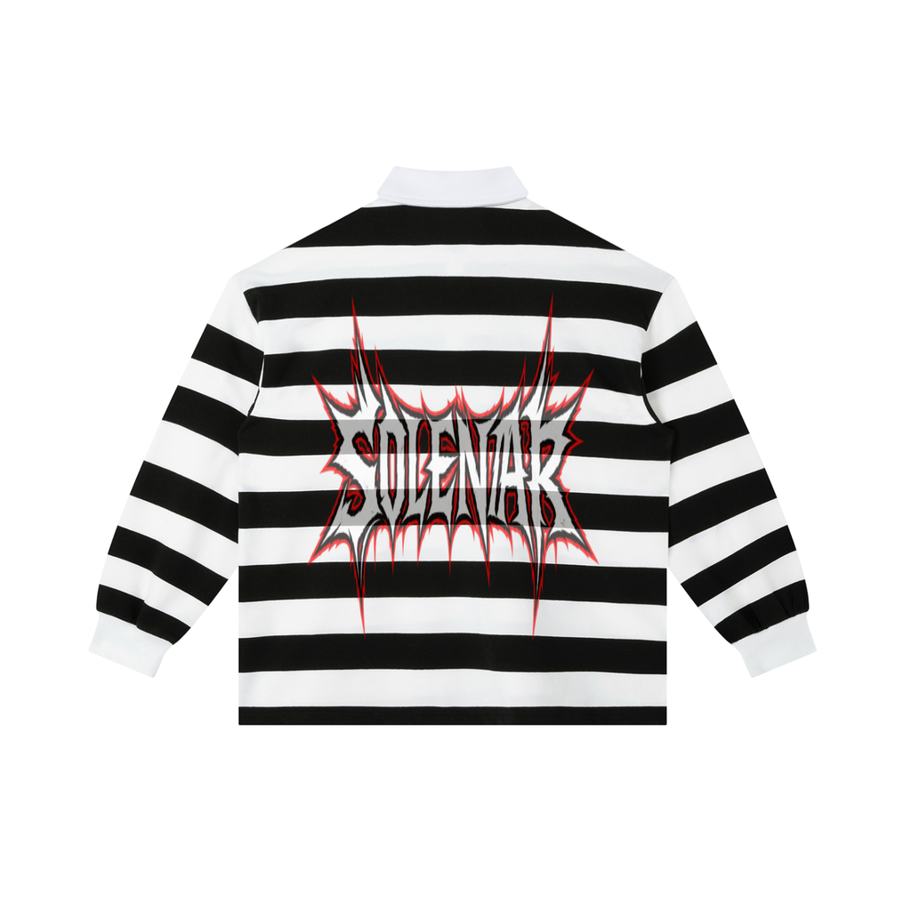 Color Block Stripe Polo Shirt