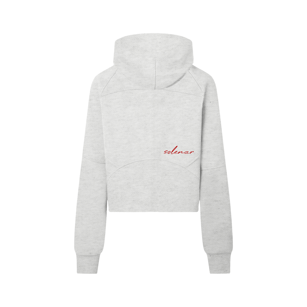 Woman Cropped Half-Zip Hoodie