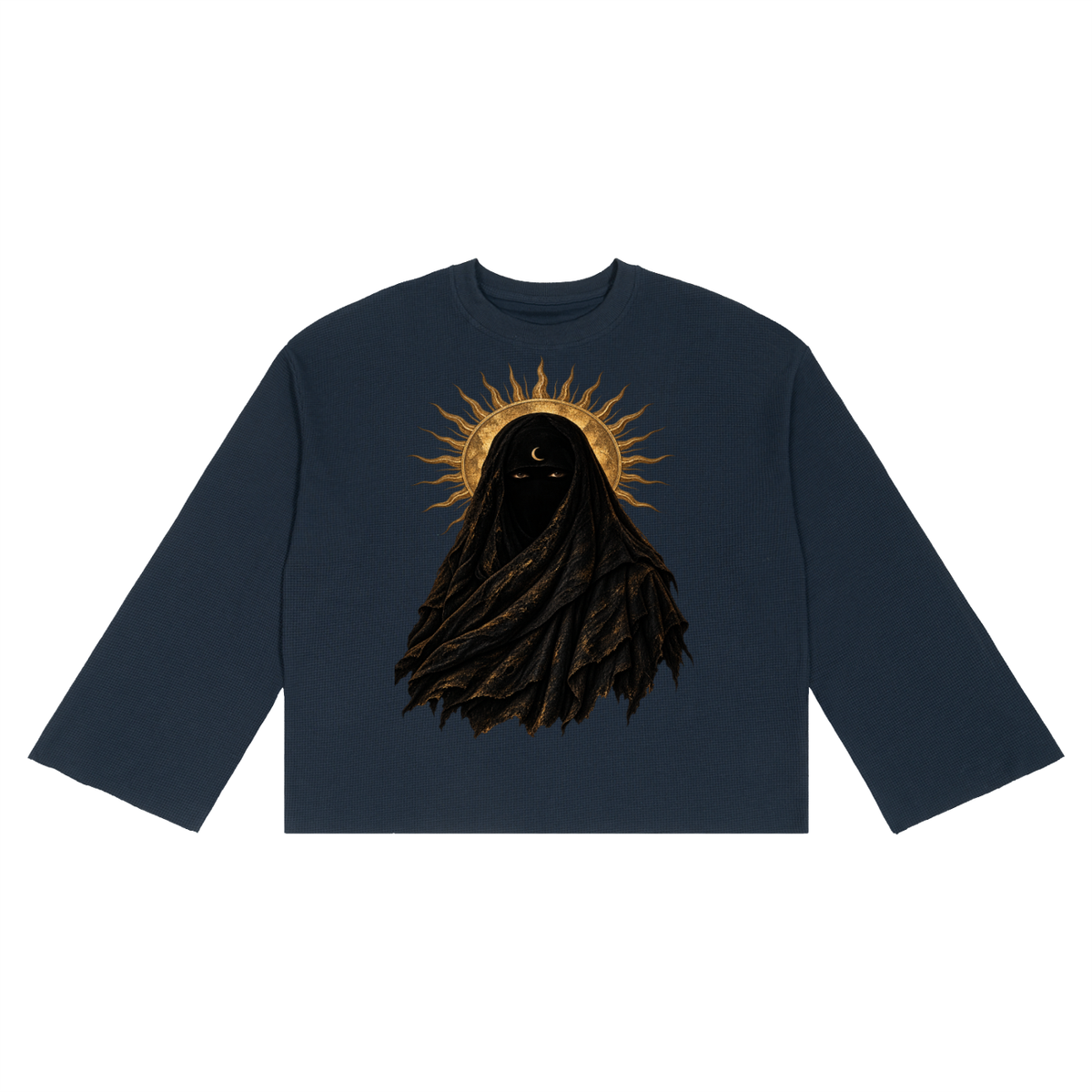 Unisex Waffle Raw Edge T-Shirt