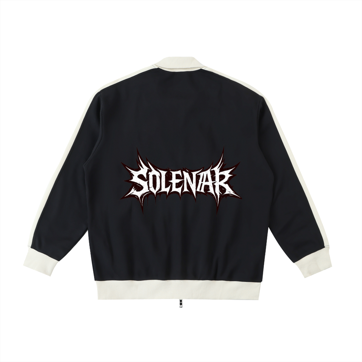 Contrast Trim Stand Collar Jacket