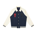 Stoic Contrast Raglan Sleeve Baseball Jacket