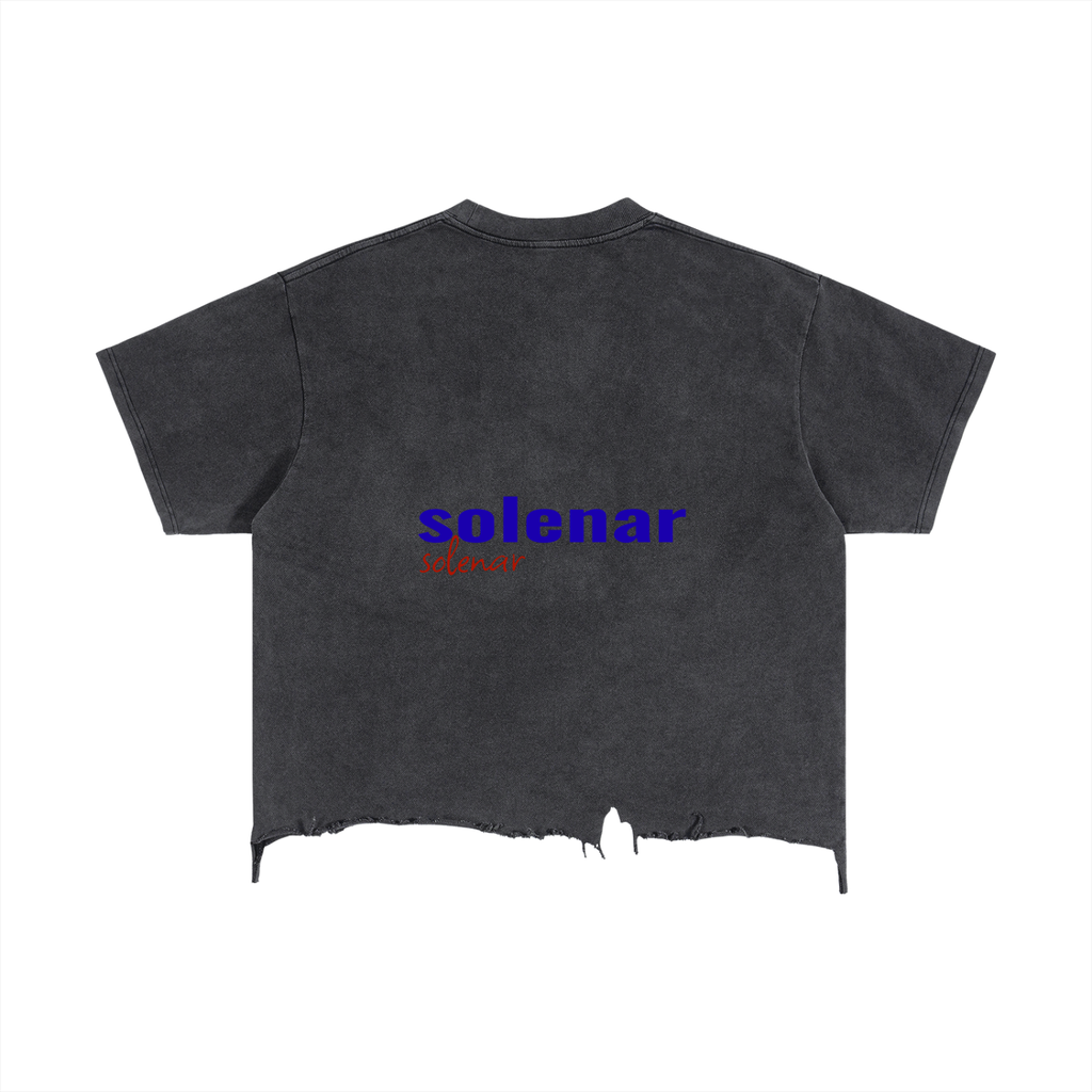 Falling Distressed Hem T-Shirt