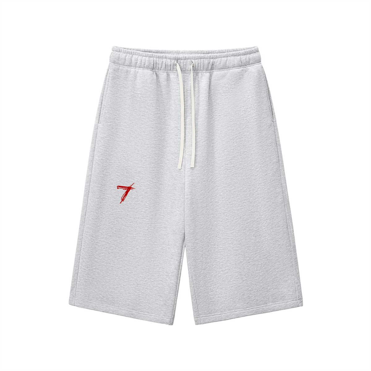 Relaxed Drawstring Three-quarter Sweatpants