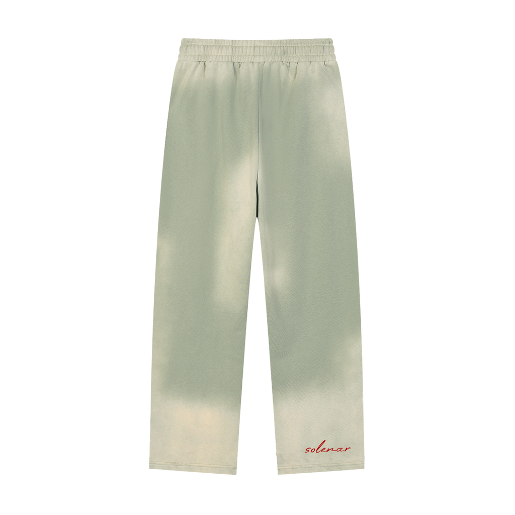Sun Fade Raw Edge Straight-Leg Sweatpants