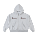 Fleeced Full-Zip Boxy Hoodie