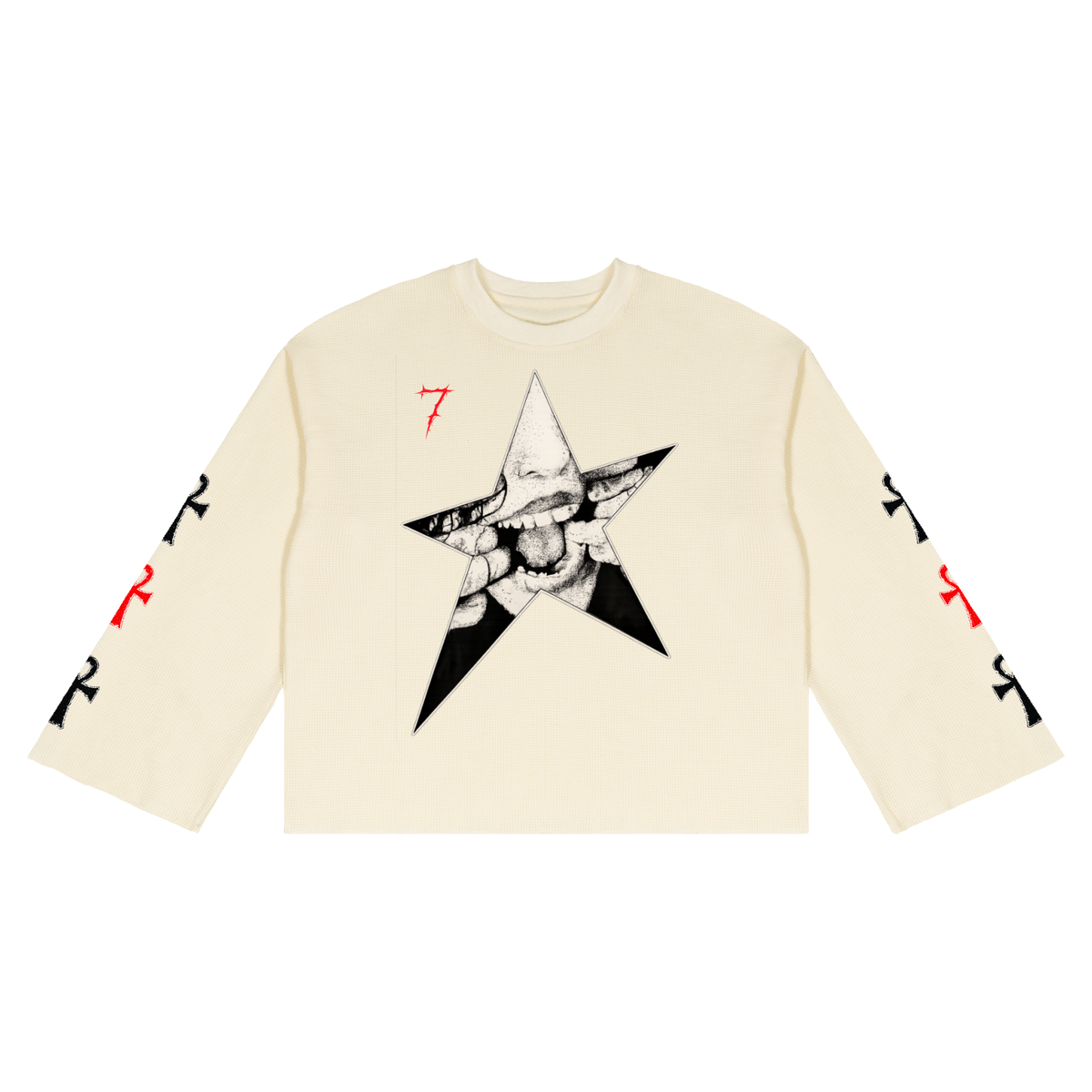 Unisex Waffle Raw Edge T-Shirt