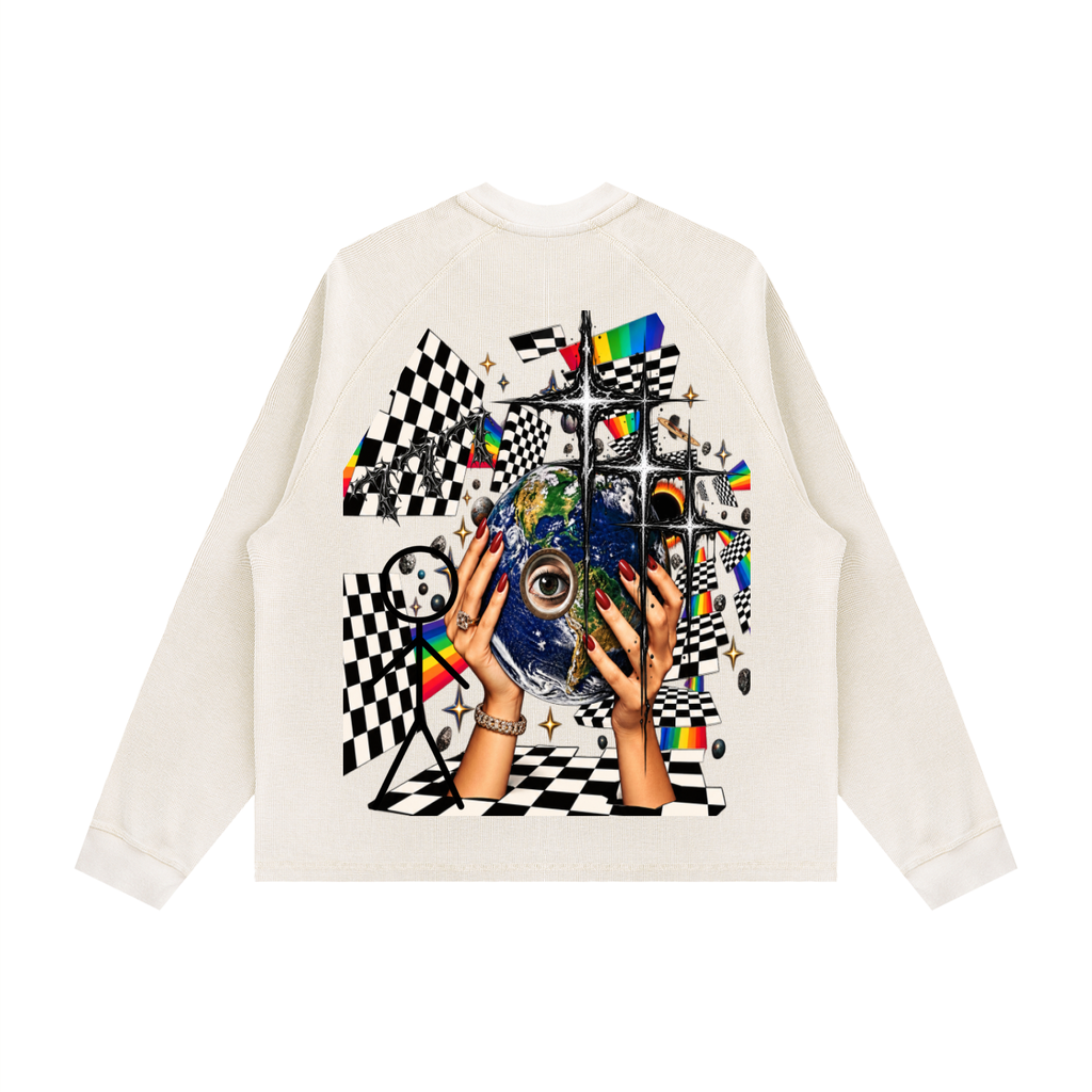"be not afraid"  Vintage Wash Boxy  Waffle T-Shirt