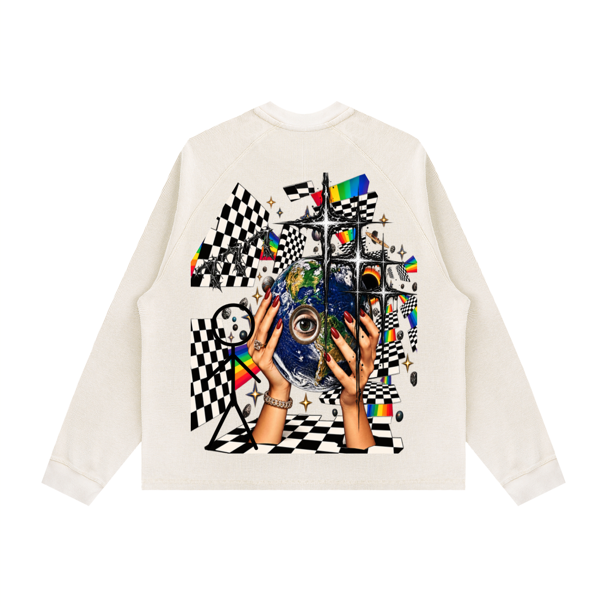 "be not afraid"  Vintage Wash Boxy  Waffle T-Shirt