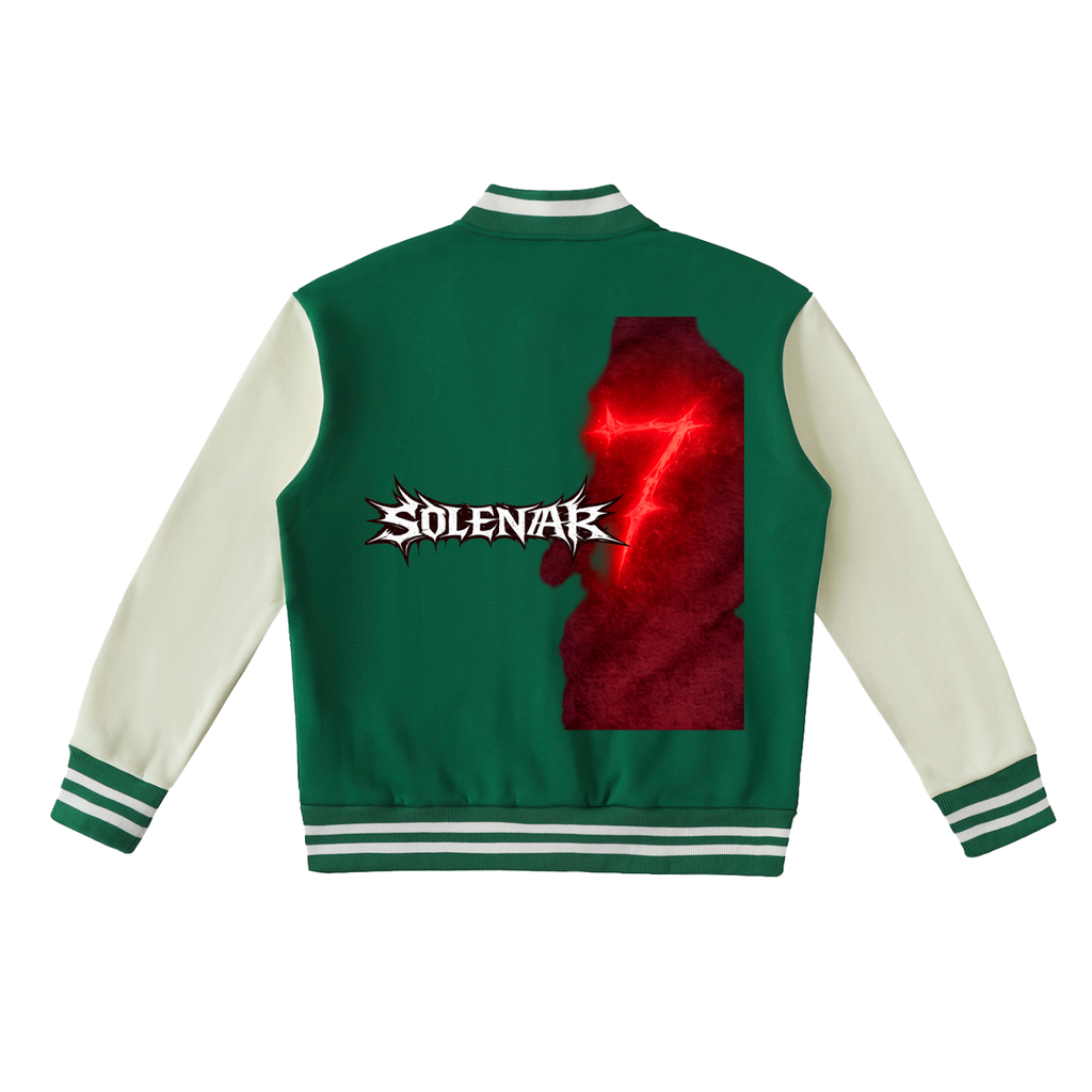 Two-Tone Fleeced Varsity Jacket