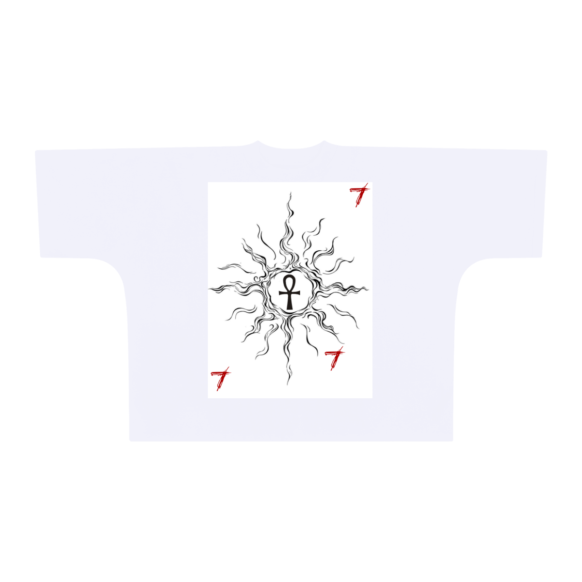 Sun Ankh Oversized Boxy T-Shirt