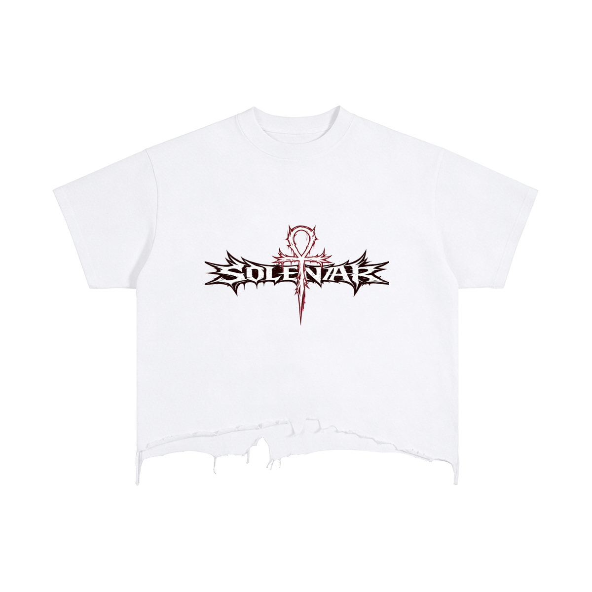 Vintage Wash Boxy Distressed Hem T-Shirt