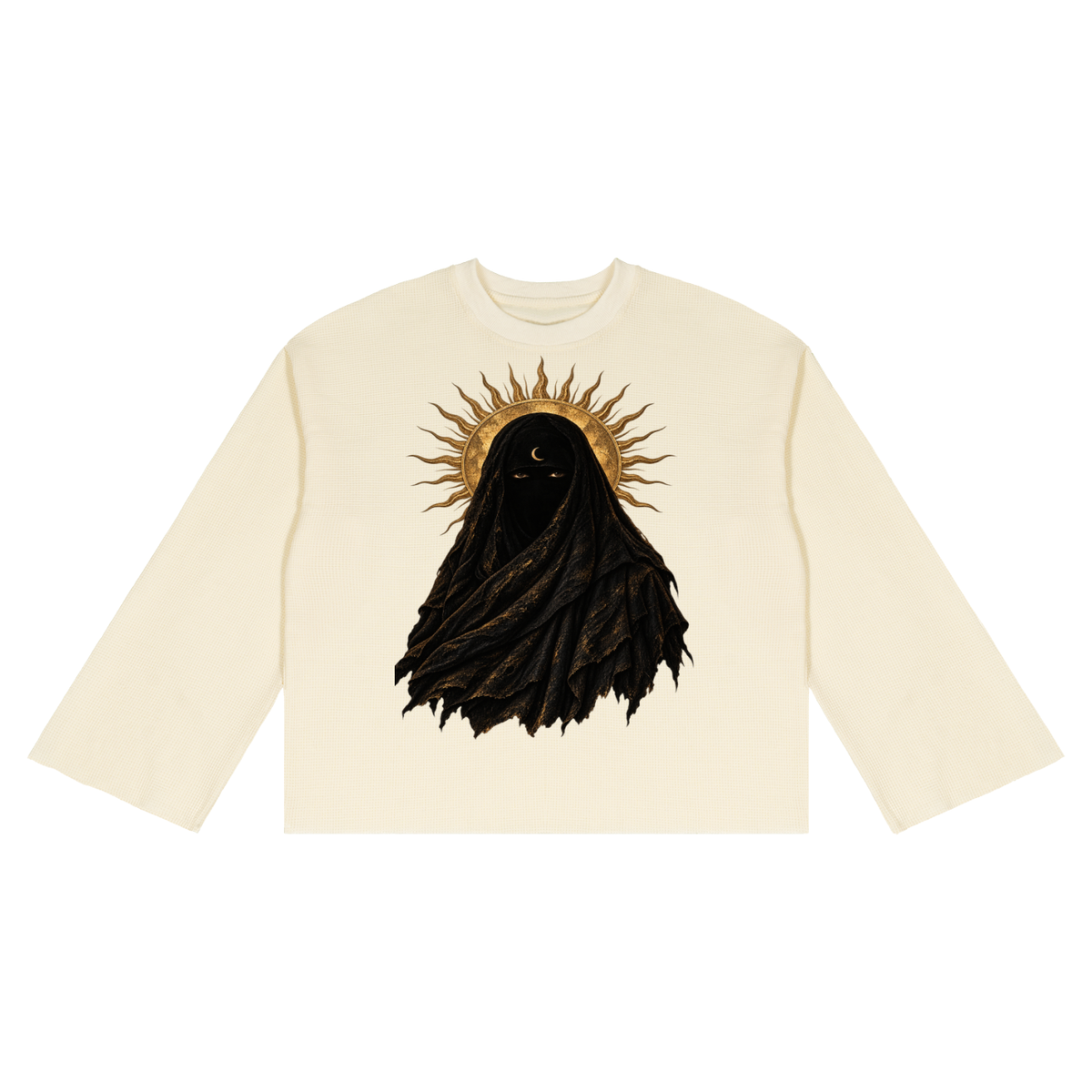 Unisex Waffle Raw Edge T-Shirt