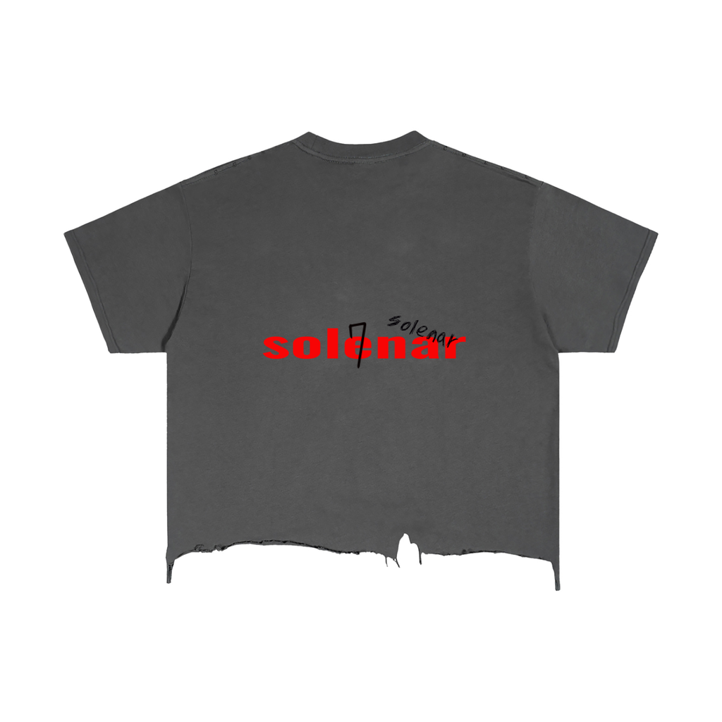 Vintage Wash Boxy Distressed Hem T-Shirt