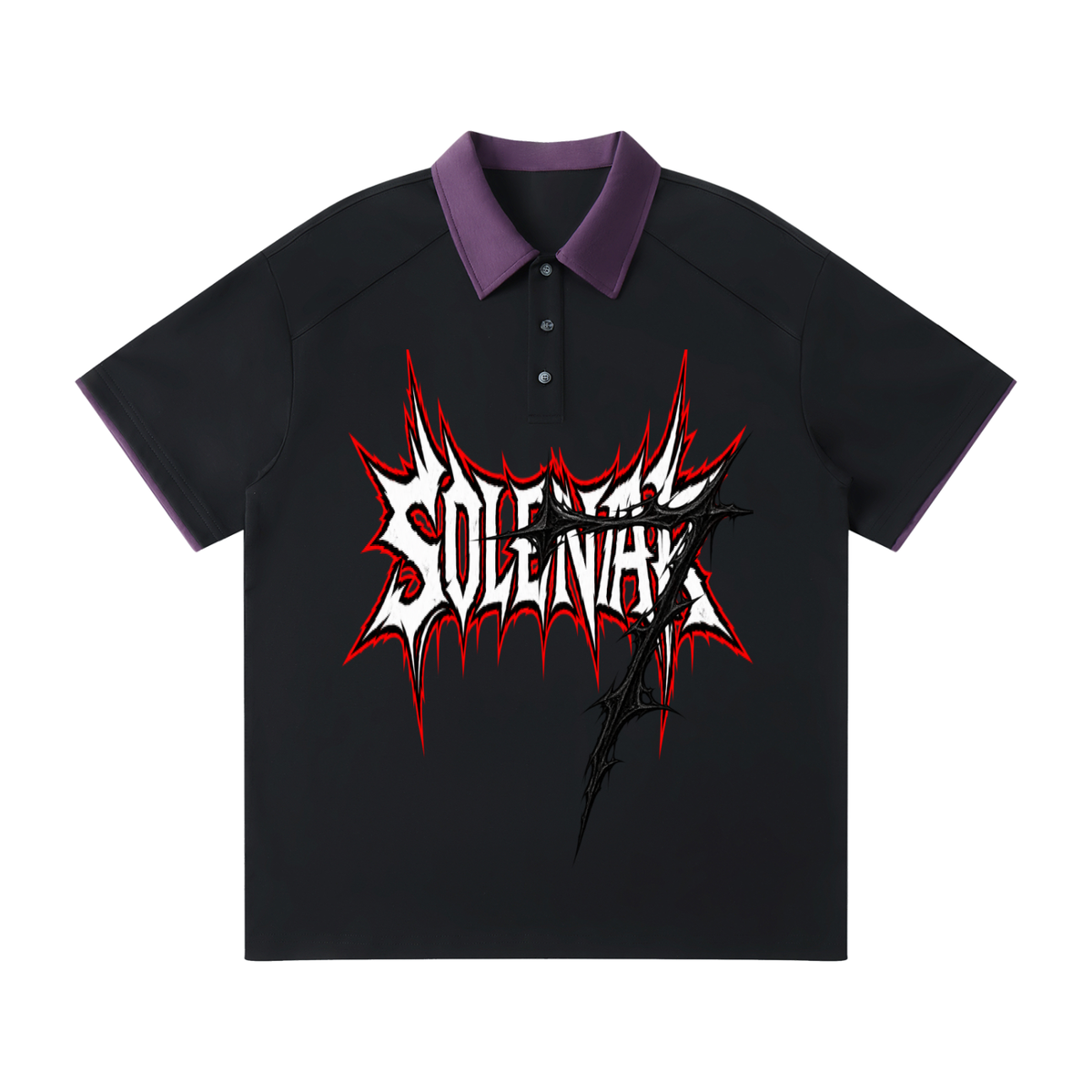 Contrast Collar Raglan Polo Shirt
