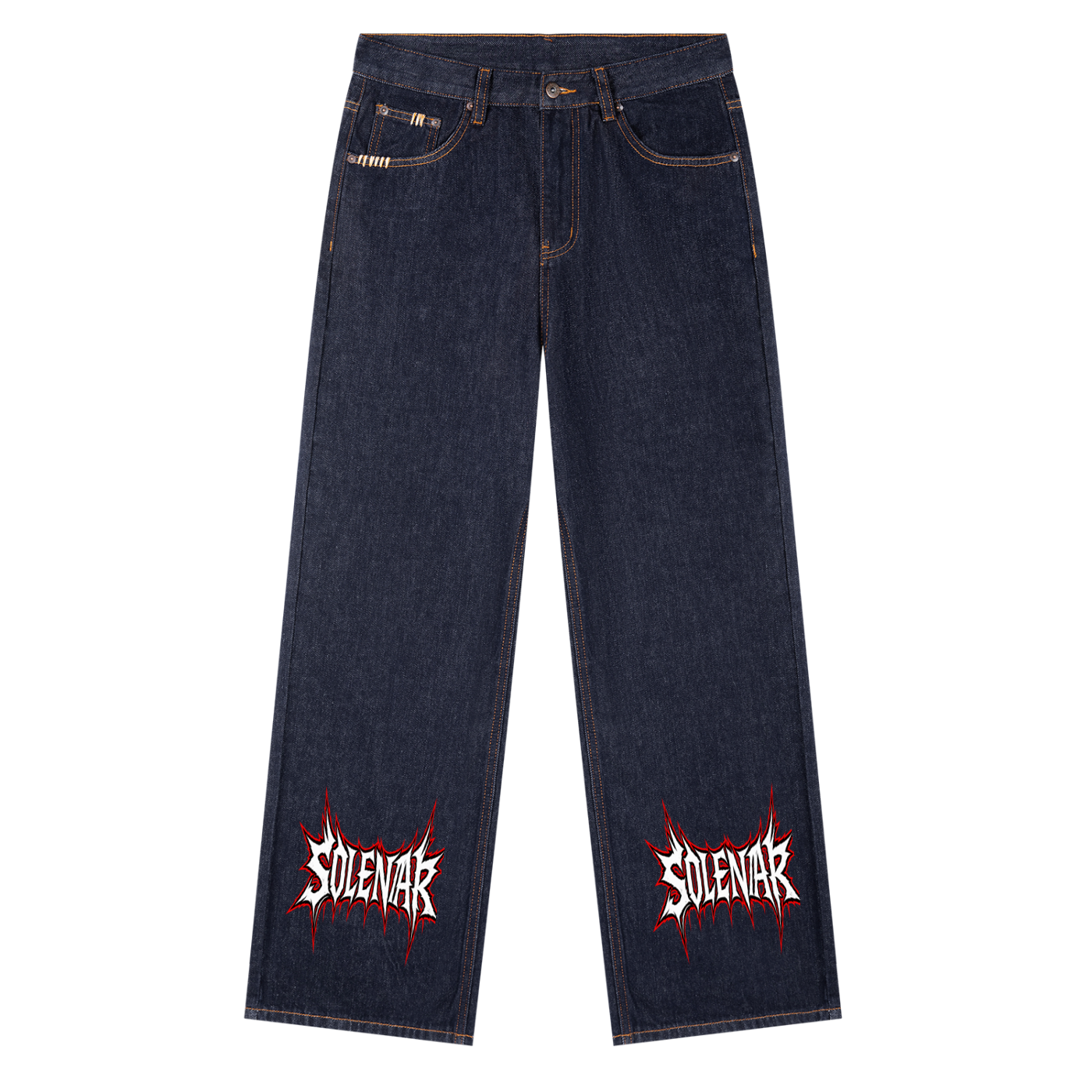 Solenar Heavyweight Straight Leg Denim Jeans