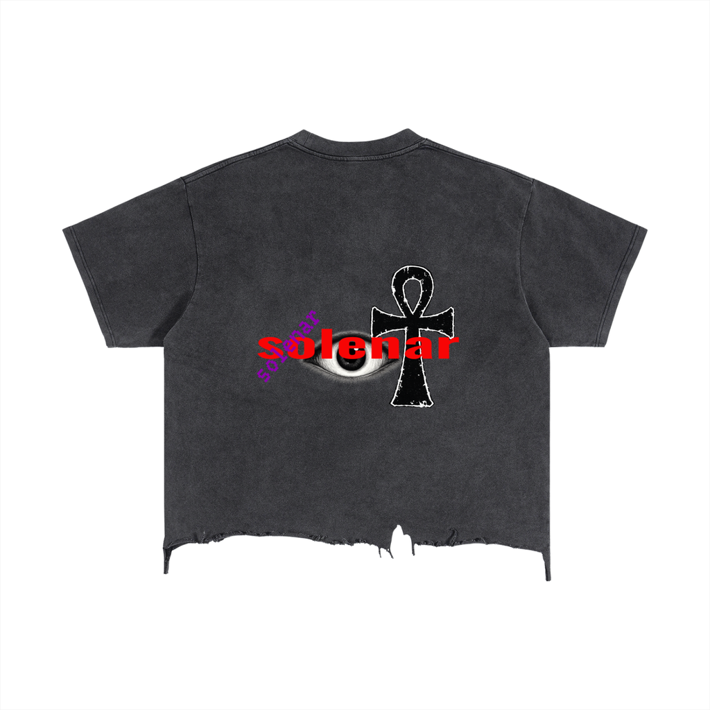 Vintage Wash Boxy Distressed Hem T-Shirt