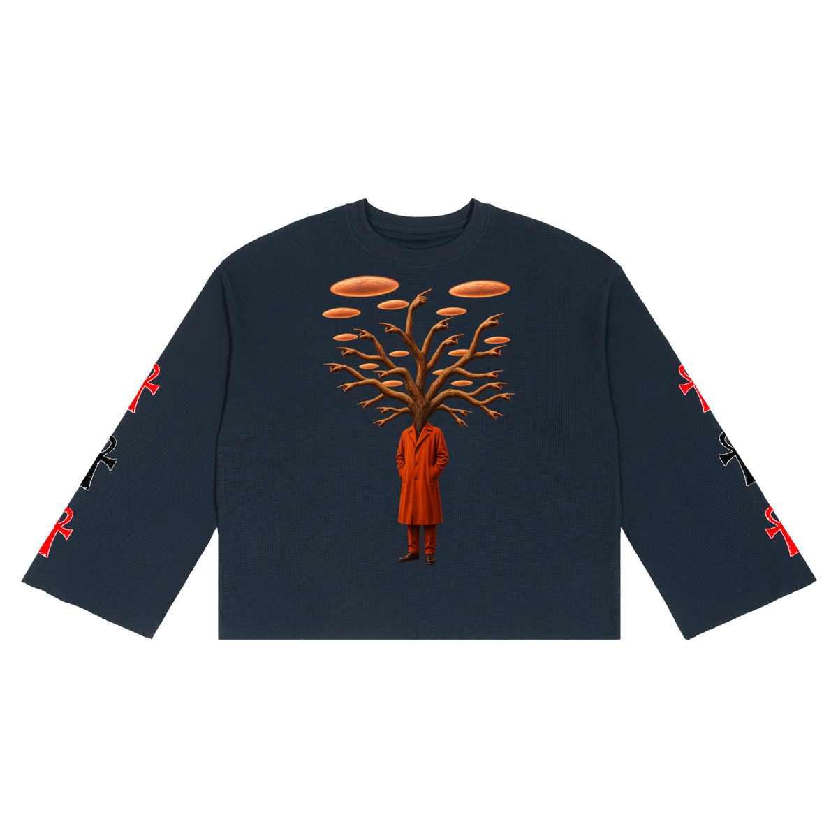 Unisex Waffle Raw Edge T-Shirt