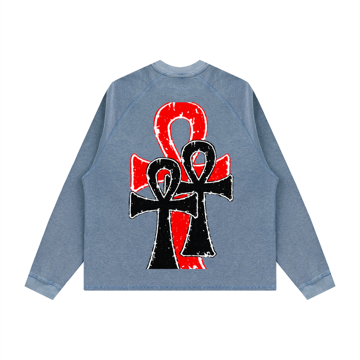 Unisex Vintage Wash Boxy  Waffle T-Shirt