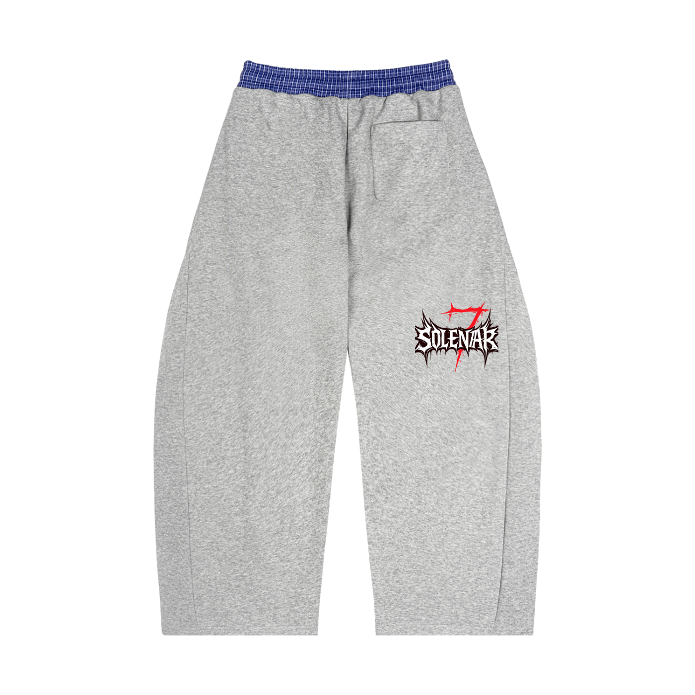 Plaid Waistband Barrel Sweatpants